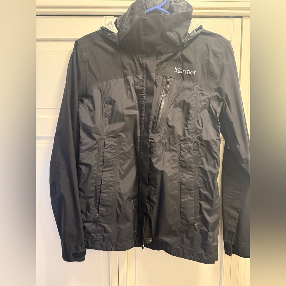 MARMOT women’s rain jacket- black- size SMALL